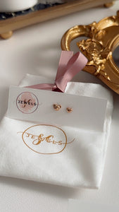 Bear and Heart Stud Earrings