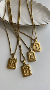 Boxy Initial Necklace