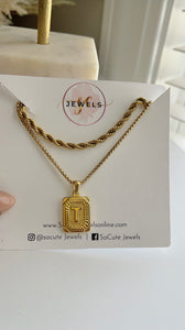 Boxy Initial Necklace