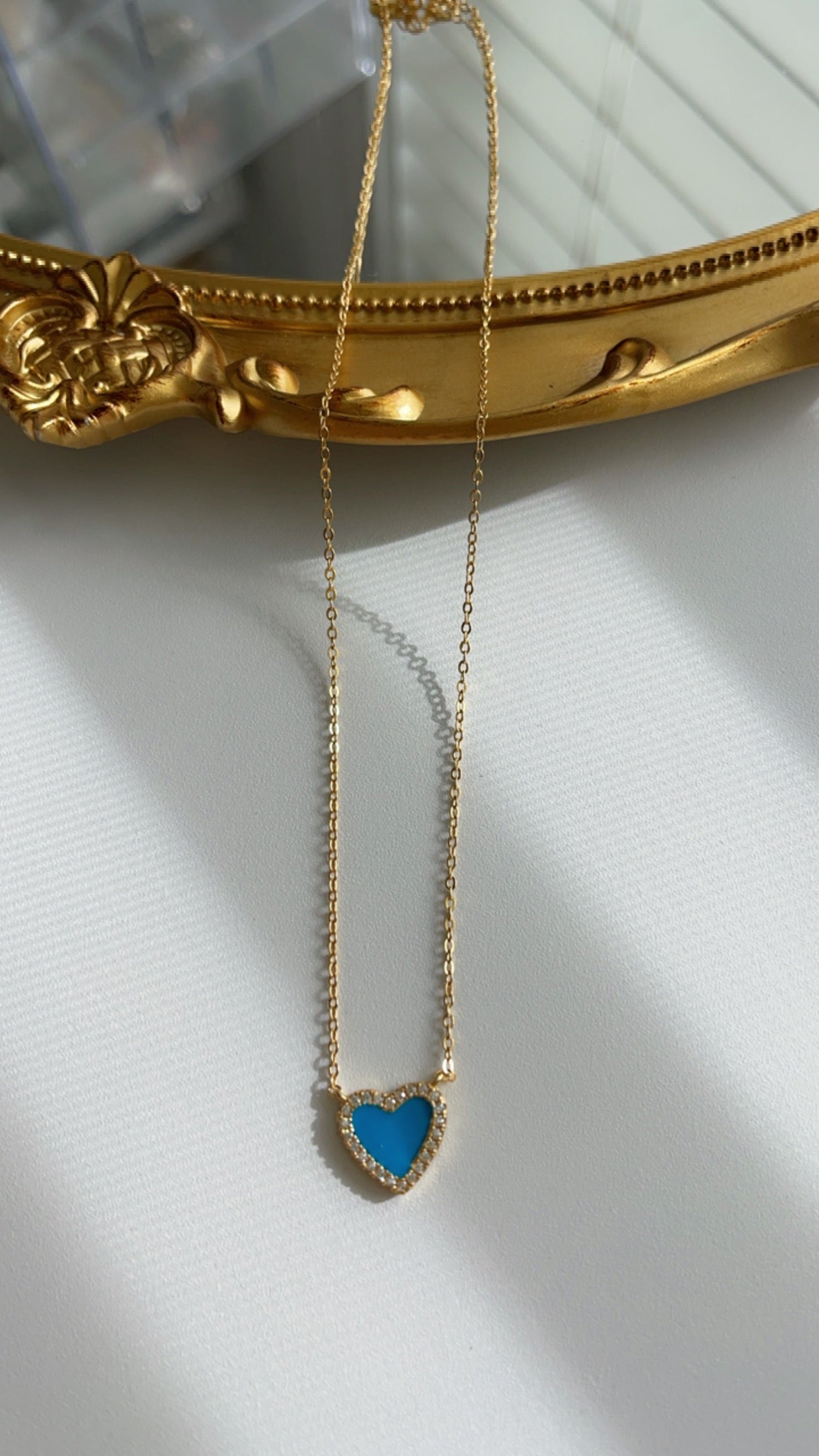 Blue Heart Necklace