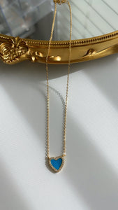 Blue Heart Necklace