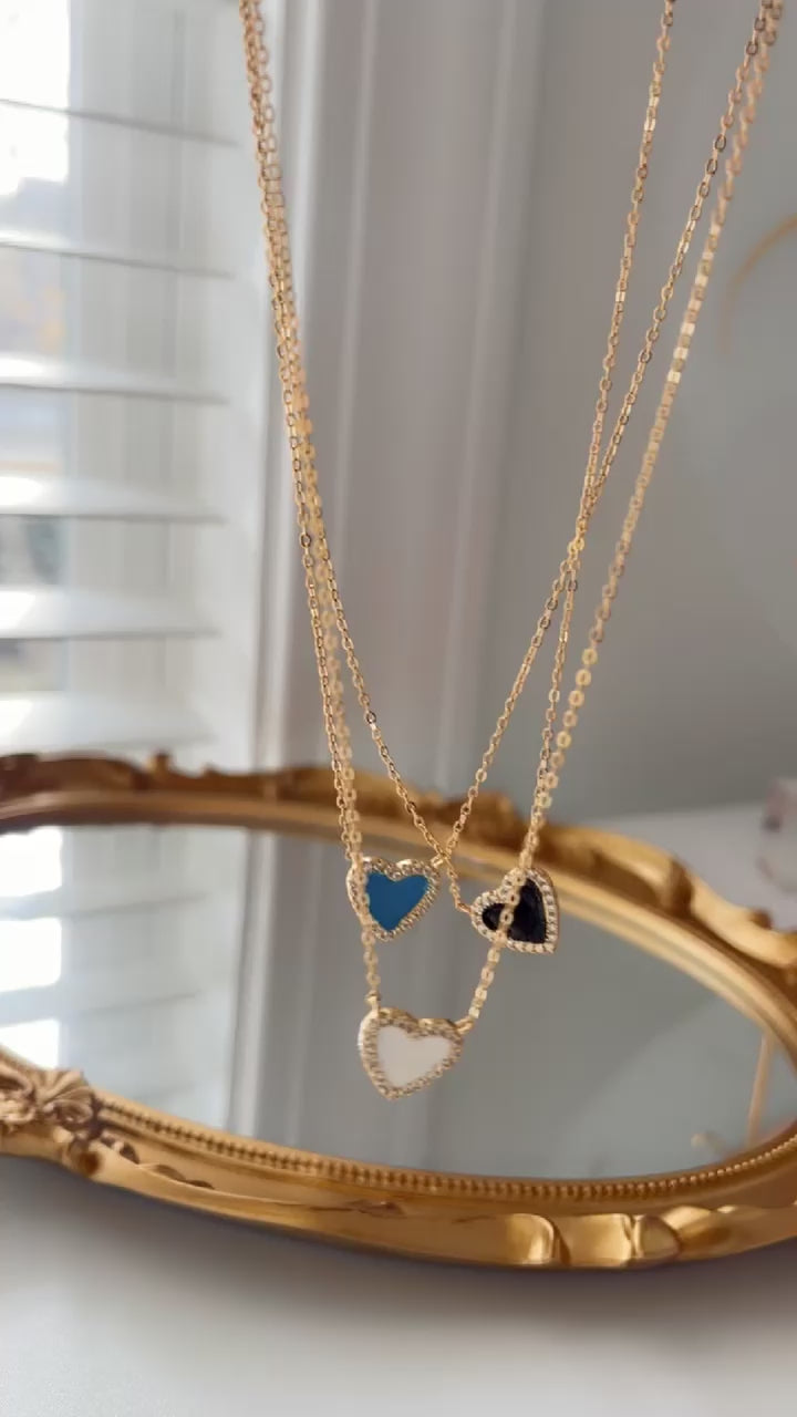 Blue Heart Necklace