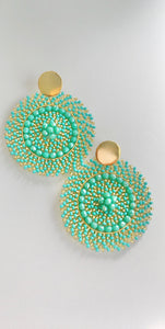 Turquoise Round Earring